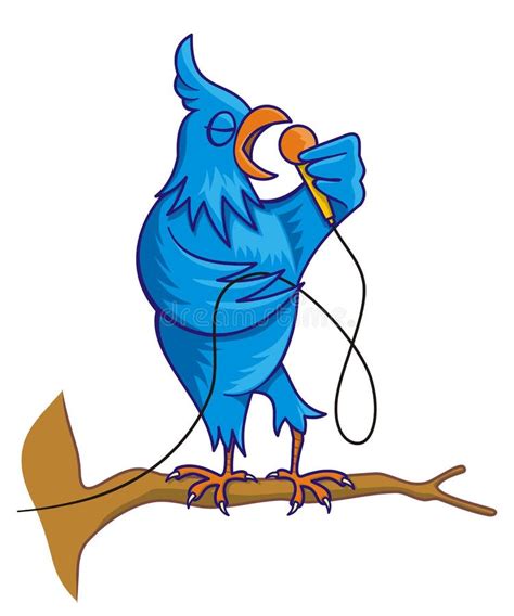 Blue Bird Singing Stock Vector Illustration Of Cartoon 11637969