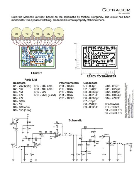 Marshall Guvnor Schematic