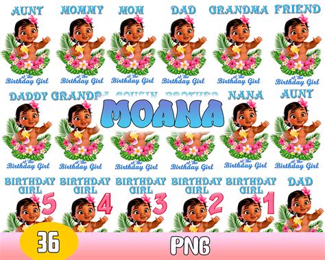 Moana Birthday Bundle Svg Moana Svg Baby Moana Svg Moana Inspire