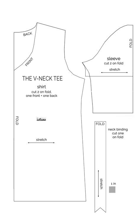 How To Make A V Neck T Shirt Sewing Pattern And Tutorial Its
