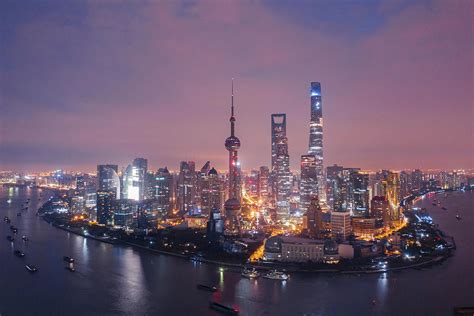 Night Cityscape Of Shanghai Photograph By Anek Suwannaphoom Fine Art