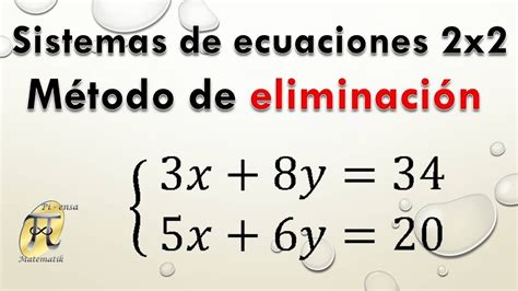 Sistema De Ecuaciones De 2x2 Por El Método De Reducción O Eliminación