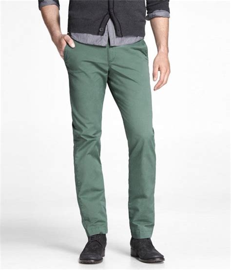 Express Mens Colored Chino Photographer Pant Ivy Green W29 L30