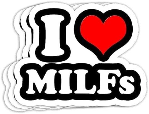 Stickers Vinyl I Love Milfs Mothers Day Funny I Heart Milfs