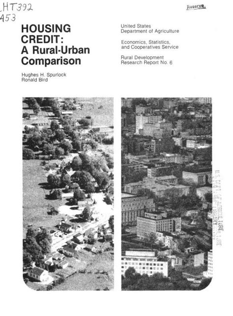 Housing In Rural Americahousing Credit A Rural Urban Comparison