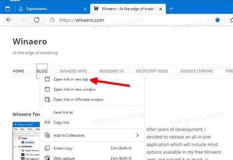 Microsoft Edge Open Link In New Tab Shoehow