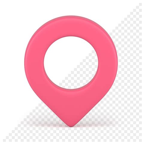 Premium Psd Vertical Pink Map Pin With Hole Attached Gps Pointer