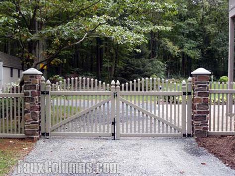 Decorative Fence Ideas Using Faux Stone Columns Barron Designs