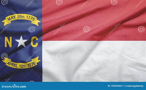 North Carolina State Of United States Flag Stock Image Image Of