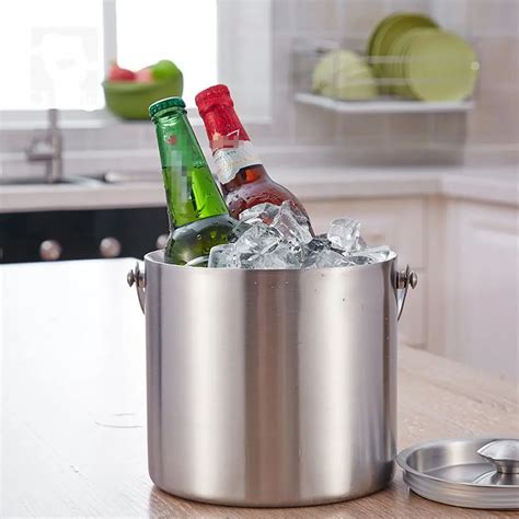 12 Litre Double Walled Insulated Stainless Steel Bar Ice Bucket For