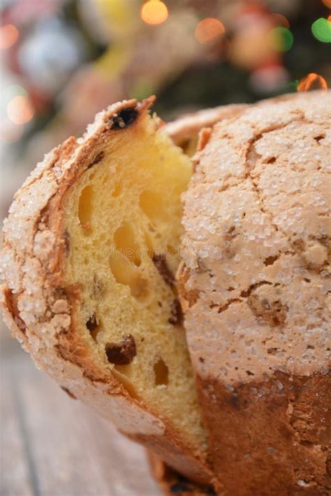 Panettone Christmas Traditional Italian Pie For Celebration And Party