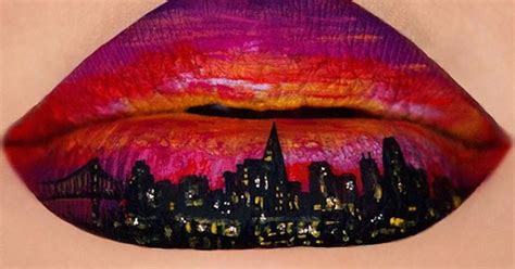 This Instagram Lip Art Puts Mini Paintings On Lips And The Masterpieces