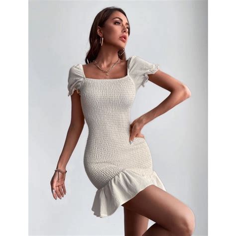 Vestido Curto Lastex Ciganinha Feminino Shopee Brasil