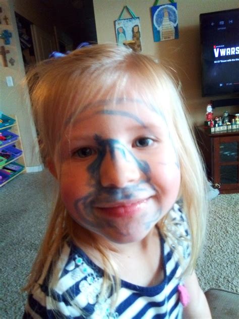 she did her makeup with dry erase markers