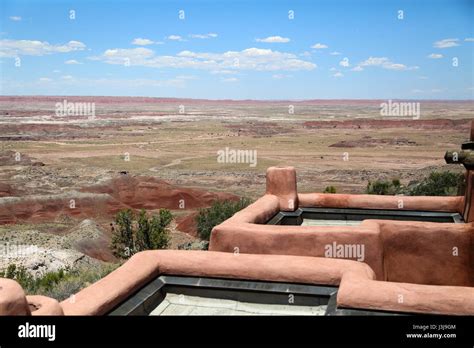 Roof Of The Painted Desert Visitor Center In Arizona Stock Photo Alamy
