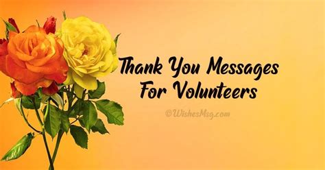 Thank You Messages For Volunteers Appreciation Wishesmsg