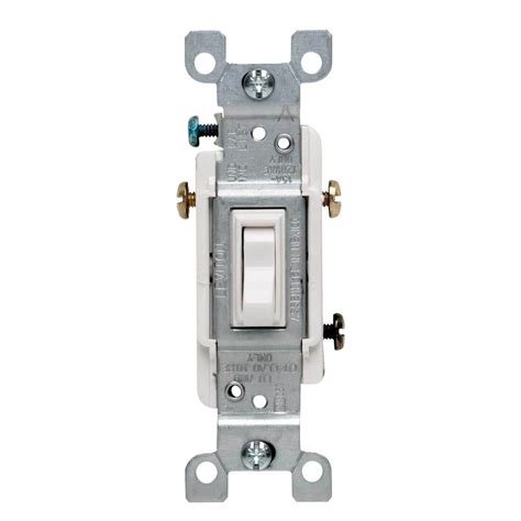 Leviton 15 Amp 3 Way Toggle Switch White R62 01453 02w The Home Depot