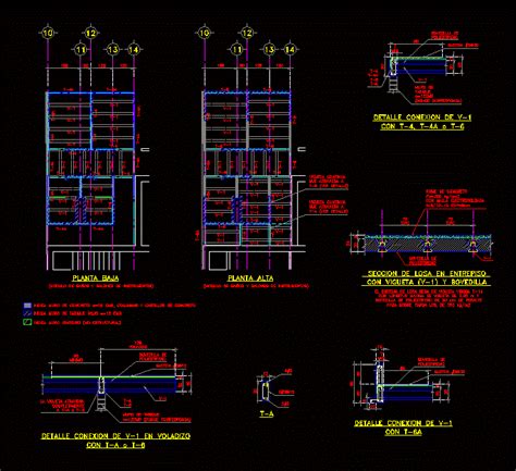 Connection Viguetas Vibosa DWG Detail For AutoCAD Designs CAD