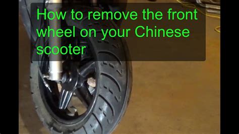 Sometimes you cannot correctly fix a leaked or affected tire. How to remove the front wheel on a GY6 scooter - YouTube