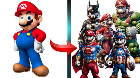 Super Mario Bros Vs Super Heroes All Characters Avengers Marvel