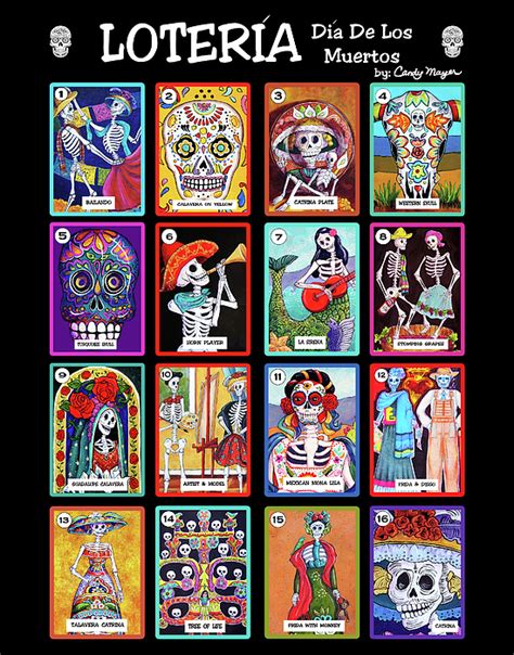 Loteria Dia De Los Muertos Greeting Card For Sale By Candy Mayer