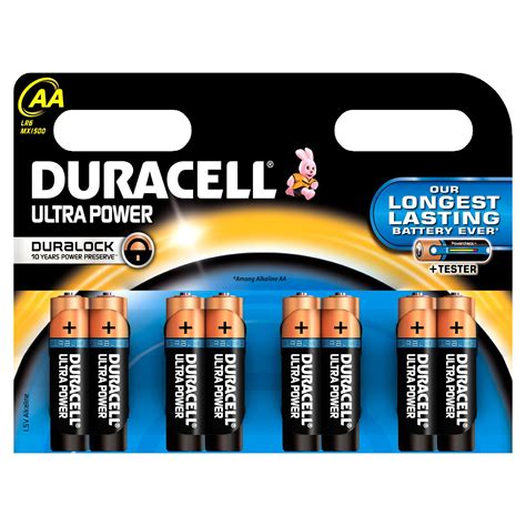 Duracell Ultra Aa Alkaline Battery Pack Of 8 Departments Diy At Bandq