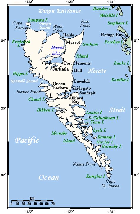 Queen Charlotte Islands Map Mapsofnet