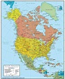 4 Printable Political Maps of North America for Free in PDF