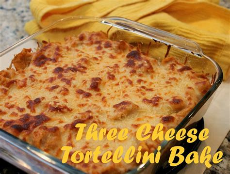 Cook the tortellini according to package directions. A Bowl of Creativity: Three Cheese Tortellini Bake