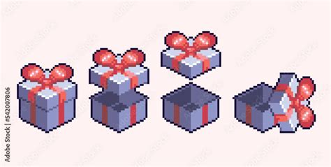 Open And Closed T Pixel Art Set Wrapped And Unwrapped Tbox