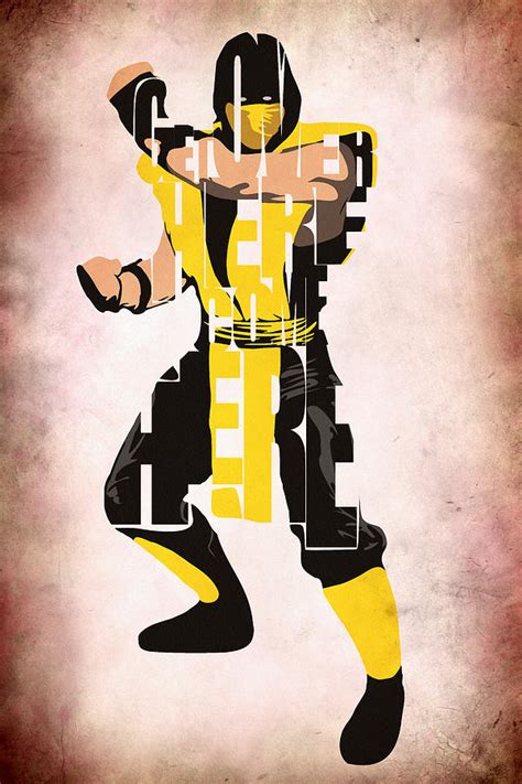 Scorpion Mortal Kombat Digital Art By Inspirowl Design