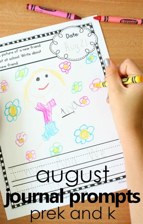 August Writing Journal Prompts - Preschool Teacher 101