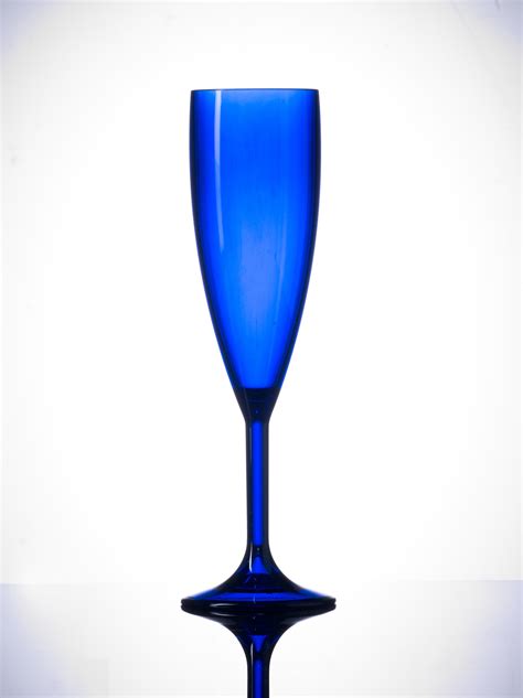 Coloured Polycarbonate Glasses Blue Polycarbonate Champagne Glasses