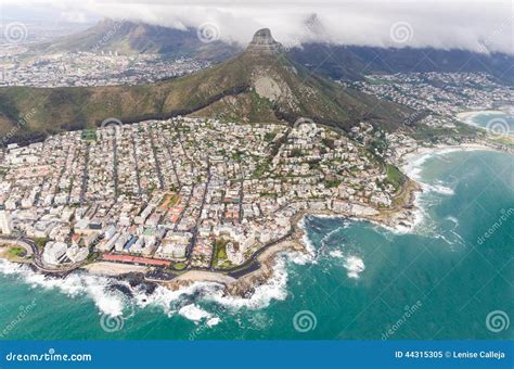 Aerial View Of Cape Town South Africa Stock Image Image Of Popular