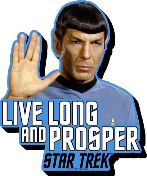 Mr Spock Star Trek Live Long Quote Chunky Thick Fridge