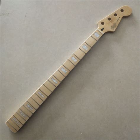 Diy 4 String Maple P Bass Guitar Neck 20 Fret Maple Fretboard Inlay Block 34inch Ebay