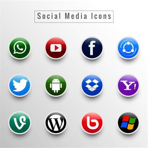 Social Media Icon Set Eps Vector Uidownload