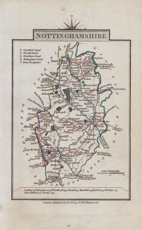 Nottinghamshire Antique Maps Old Maps Of Nottinghamshire Vintage Maps