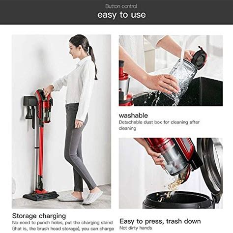 Smlzv Stick Vacuum Cleaner Cordless2 In 1 Upright And Handheldhepa