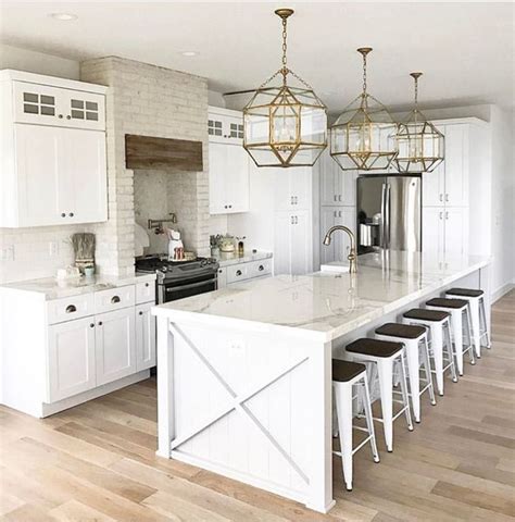 12 ft island | White kitchen design, White kitchen decor, Kitchen decor