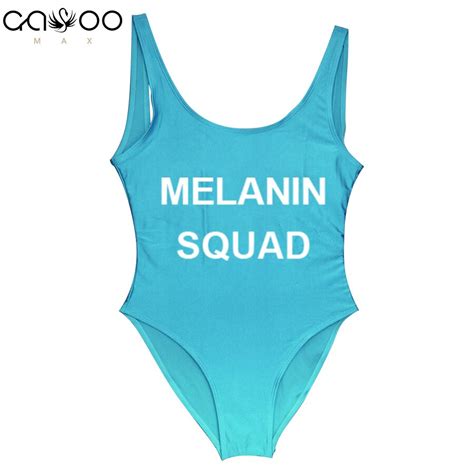 melanin squad swimsuits 2018 one piece swimsuit swimwear women high waist monokini badpak