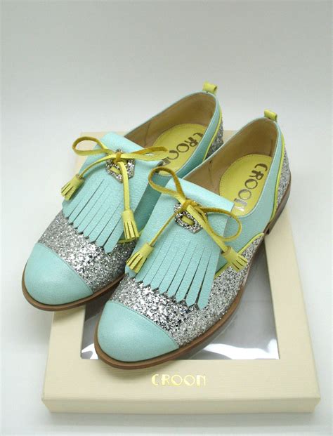 Croon Shoes By Bloom Tripwattana Handmade Leather Oxford In Pastel