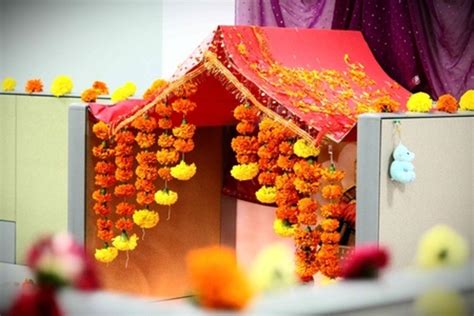 With fresh flowers decoration, is the better way of home decor at ganapathi. Ganesh Chaturthi Decoration Ideas - HomeTriangle