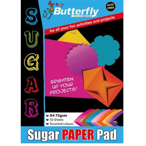Butterfly A4 75gsm Sugar Paper Pad 50 Sheets Ink Station