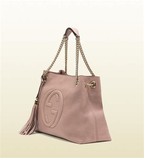 Lyst Gucci Soho Leather Shoulder Bag In Pink