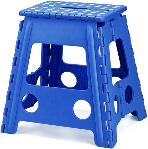 House Day 16 Inch Folding Step Stool In Blue1 Pack Premium Heavy Duty