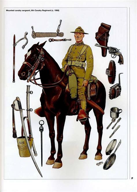 Mounted Cavalry Sergeant6th Cavalry Regiment C1908 American