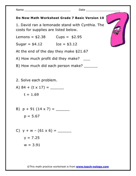 Exponent Worksheets 5th Grade