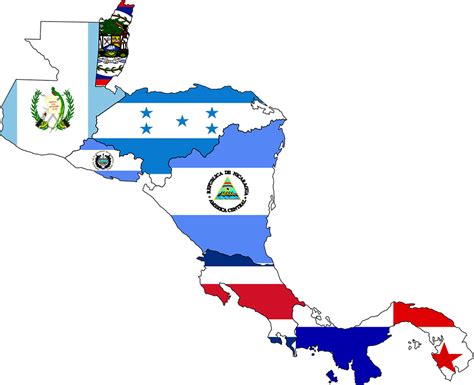 Mapa de América central Paises y Capitales de Centroamérica