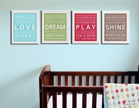 Typography Art Prints Baby Nursery Art Prints Kids Wall Art Etsy